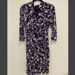 Ruched Embroidered Dress